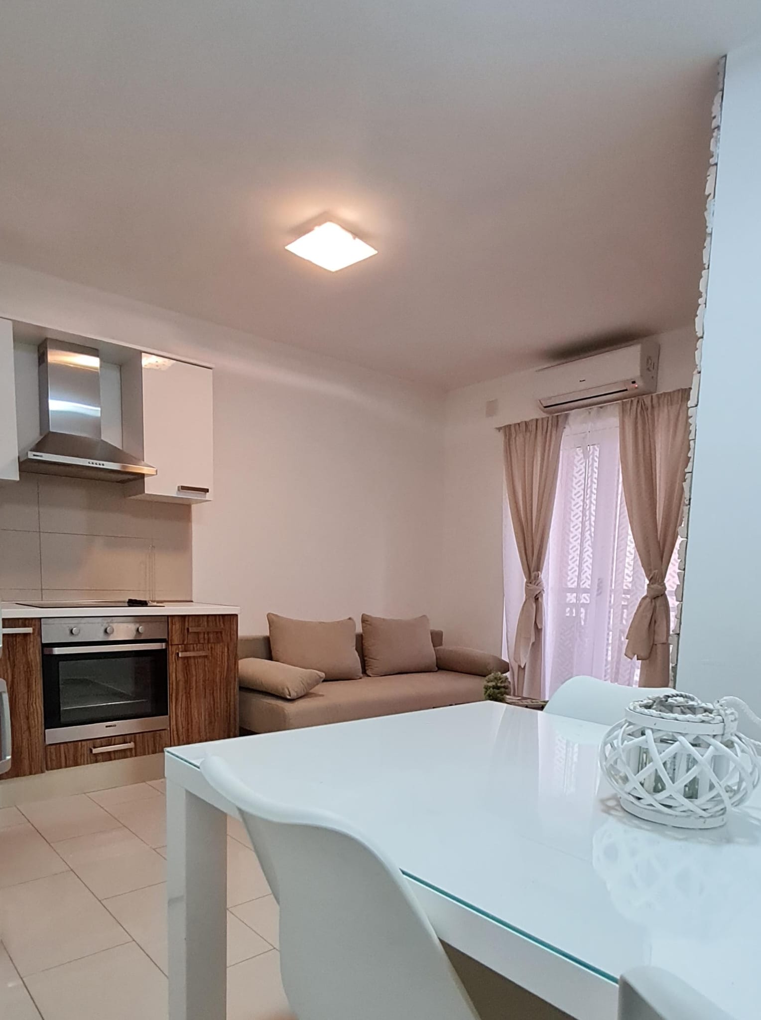 Open-plan kitchen and living area