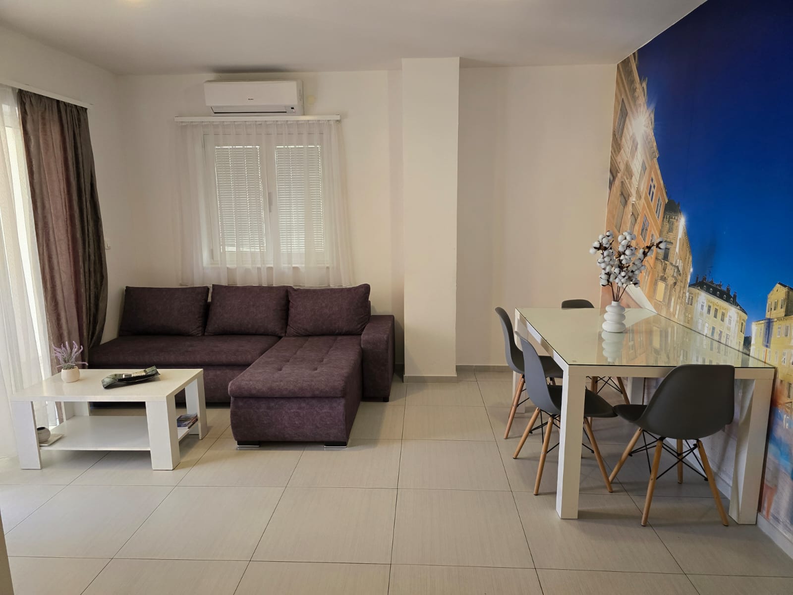 Open-plan living and kitchen